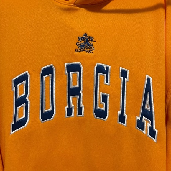 St. Francis Borgia School Yellow Hoodie Size Large - Picture 2 of 4